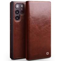 Samsung Galaxy S23 Ultra 5G Qialino Classic Wallet Leren Hoesje - Bruin - thumbnail