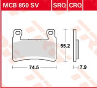 TRW Remblokken, en remschoenen voor de moto, MCB850CRQ Hyper carbon