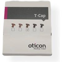 Oticon T-cap licht bruin hoortoestel onderdeel voor in het oor hoortoestellen - thumbnail