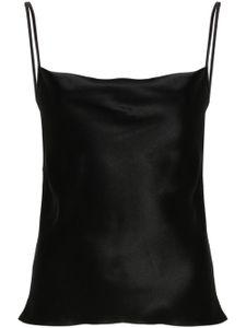 Alberta Ferretti haut crop en satin - Noir