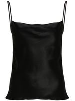 Alberta Ferretti haut crop en satin - Noir - thumbnail