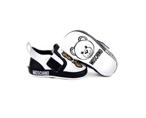Moschino Baby Bear Sneakers 74266 Zwart/Wit - Maat 15 - Kleur: WitZwart | Soccerfanshop