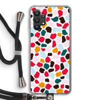 Colored Giraffe: Samsung Galaxy A32 5G Transparant Hoesje met koord