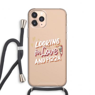 Pizza is the answer: iPhone 11 Pro Transparant Hoesje met koord