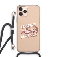 Pizza is the answer: iPhone 11 Pro Transparant Hoesje met koord