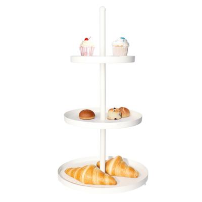 Etagere - wit - metaal - 3-laags -? 25 x 35 cm?- hapjes/high tea?- serveerschaal