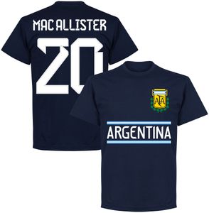 Argentinië Mac Allister 20 Team T-Shirt