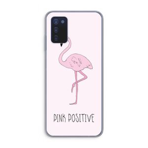 Pink positive: Samsung Galaxy A03s Transparant Hoesje