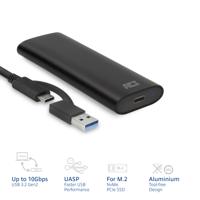 ACT Connectivity USB-C M.2 NVMe / PCIe SSD Behuizing, tool-free externe behuizing - thumbnail
