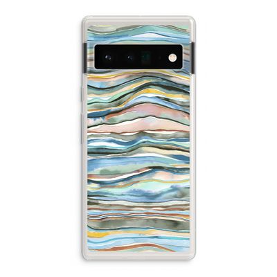 Watercolor Agate: Google Pixel 6 Pro Transparant Hoesje