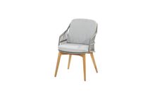 4SO Sempre dining chair Teak Silver grey rope - thumbnail