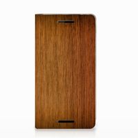 Nokia 2.1 2018 Book Wallet Case Donker Hout - thumbnail