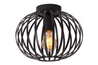 Lucide MANUELA - Plafonnière - Ø 25 cm - 1xE27 - Zwart