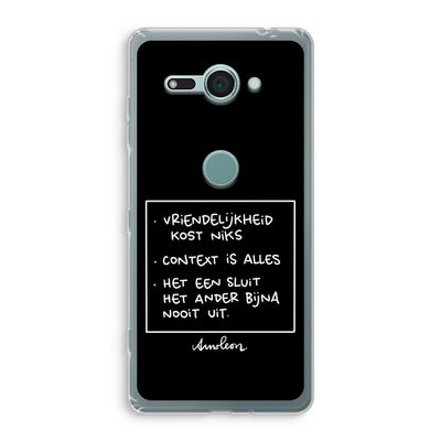 Mijn Motto's: Sony Xperia XZ2 Compact Transparant Hoesje