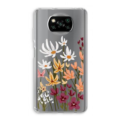 Painted wildflowers: Xiaomi Poco X3 NFC Transparant Hoesje