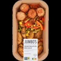 Jumbo&apos;s Verse Maaltijd Gehaktballetjes BBQ Saus met Krieltjes en Groenten 450 g
