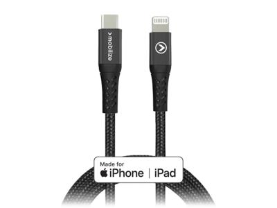 Mobilize Mobilize Strong Nylon Cable USB-C to MFi Lightning 1m. 60W Black