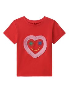 Stella McCartney Kids t-shirt à cœur brodé - Rouge