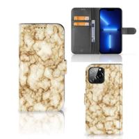 iPhone 13 Pro Max | Bookcase | Marmer Goud
