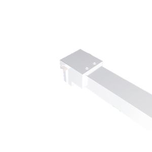 BWS Inloopdouche Pro Line Helder Glas 50x200 Mat Wit Profiel en Stabilisatiestang