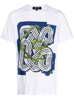 Comme des Garçons Homme Deux t-shirt en coton à imprimé graphique - Blanc