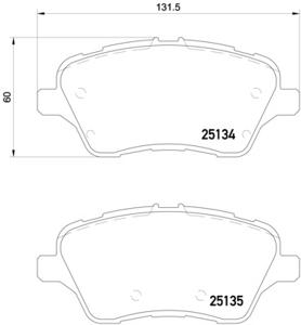 Remblokkenset, schijfrem BREMBO, u.a. fÃ¼r Ford