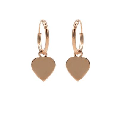 Karma Oorringen Hoops Heart Rosé