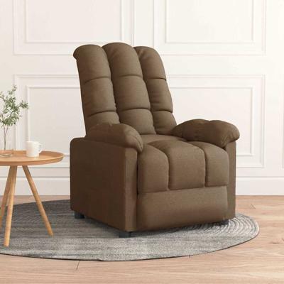 Fauteuil verstelbaar stof bruin