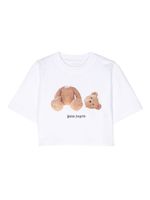 Palm Angels Kids Katoenen T-shirt - Wit - thumbnail