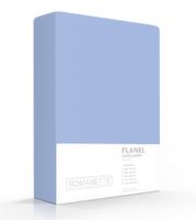 Romanette Romanette flanel hoeslaken  Licht blauw 90x200 - thumbnail