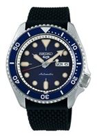 Horlogeband Seiko SRPD93P9 / 4R36-07G0 / R045011J0 Rubber Zwart 22mm