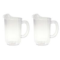 Karaf - 4x - polycarbonaat kunststof - 1 liter - sapkan/ waterkan - 12 x 18 cm