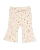 HEMA Baby Legging Terry Bloemen Ecru (ecru)