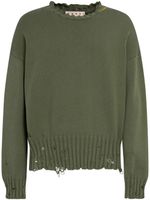 Marni pull n maille à effet usé - Vert - thumbnail