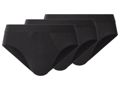esmara Men Set van 3 heren onderbroeken (Zwart, M)