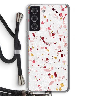 Terrazzo N°9: Samsung Galaxy S21 FE Transparant Hoesje met koord
