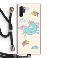 Vliegende eenhoorn: Samsung Galaxy Note 10 Plus Transparant Hoesje met koord