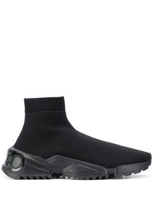 Ferragamo baskets montantes en maille stretch - Noir