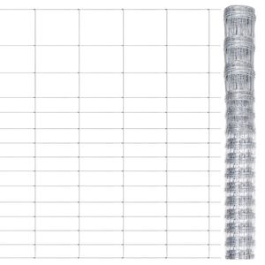 vidaXL Hek 50x1,6 m gegalvaniseerd staal zilverkleurig