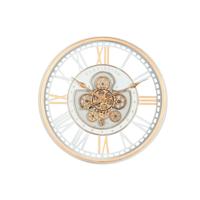 Muurklok Home ESPRIT Wit Metaal Kristal Vintage 60,5 X 9,5 X 60,5 CM