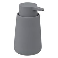 Zeeppompje/zeepdispenser van keramiek - grijs - 250 ml   - - thumbnail