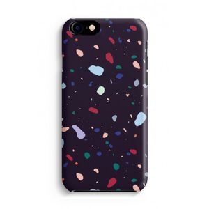 Dark Rounded Terrazzo: Volledig Geprint iPhone 7 Hoesje