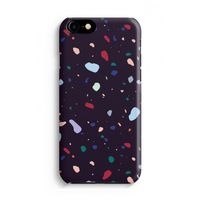 Dark Rounded Terrazzo: Volledig Geprint iPhone 7 Hoesje