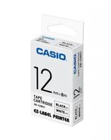 Casio XR-12WE1 Labeltape Tapekleur: Wit Tekstkleur: Zwart 12 mm 8 m - thumbnail