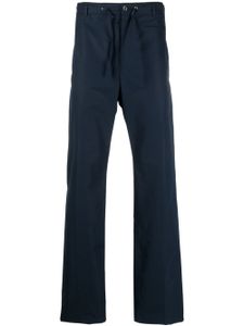 Alexander McQueen pantalon en coton à lien de resserrage - Bleu