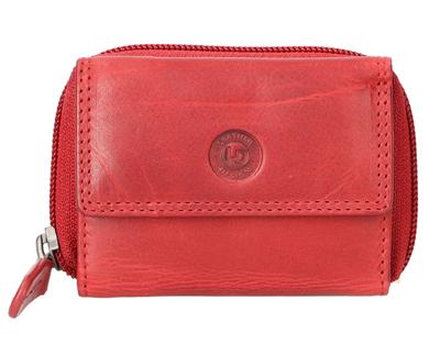 Leather Design Mini Wallet Portemonnee RFID Rood