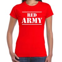 Red army/Rode leger supporter/fan t-shirt rood voor dames - EK/WK/Belgie