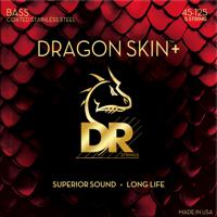 DR Strings Dragon Skin+ Coated Bass Strings 45-105 Stainless Steel voor elektrische basgitaar
