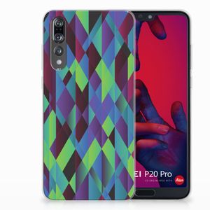 Huawei P20 Pro TPU Hoesje Abstract Green Blue