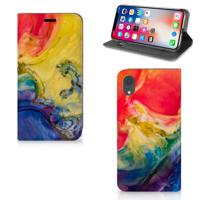 Bookcase Apple iPhone Xr Watercolor Dark Bookcase Apple iPhone Xr Watercolor Dark